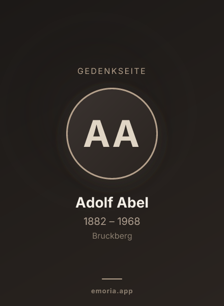 Gedenkportrait von Adolf Abel