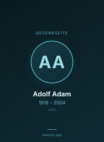 Gedenkportrait von Adolf Adam