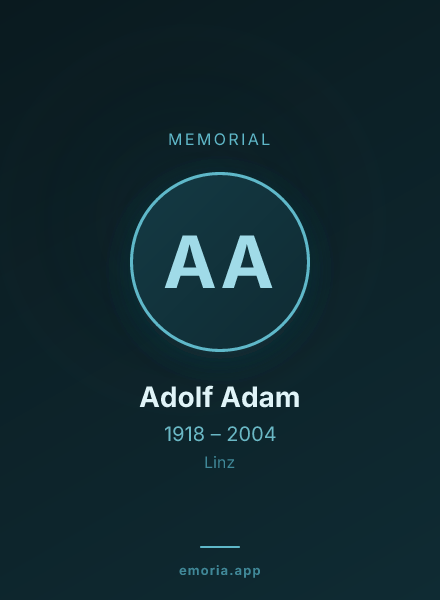 Memorial portrait of Adolf Adam