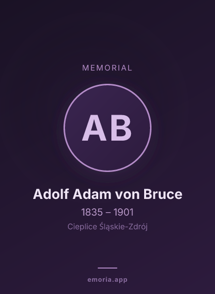 Memorial portrait of Adolf Adam von Bruce