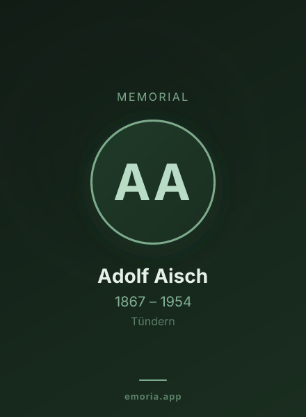 Memorial portrait of Adolf Aisch