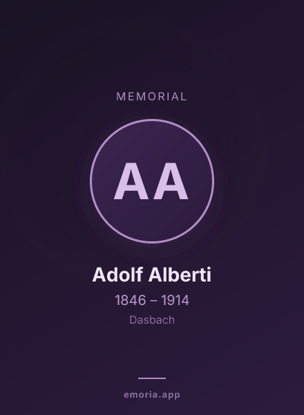 Memorial portrait of Adolf Alberti