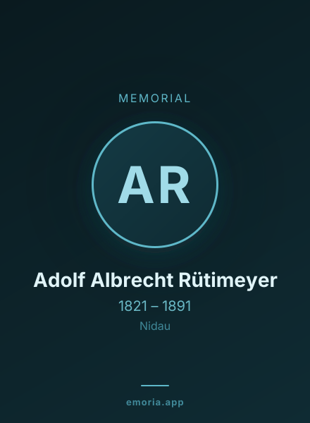 Memorial portrait of Adolf Albrecht Rütimeyer