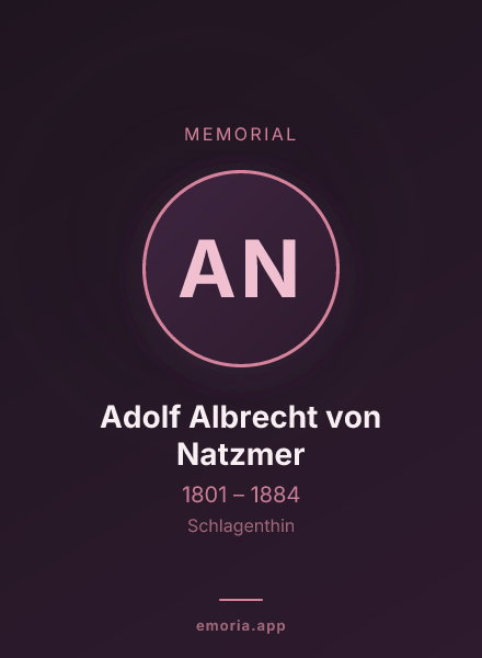 Memorial portrait of Adolf Albrecht von Natzmer