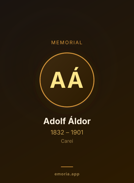 Memorial portrait of Adolf Áldor