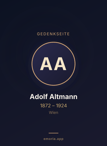Gedenkportrait von Adolf Altmann