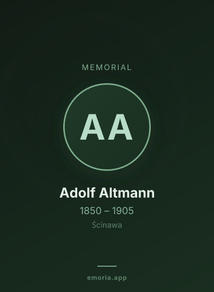 Memorial portrait of Adolf Altmann