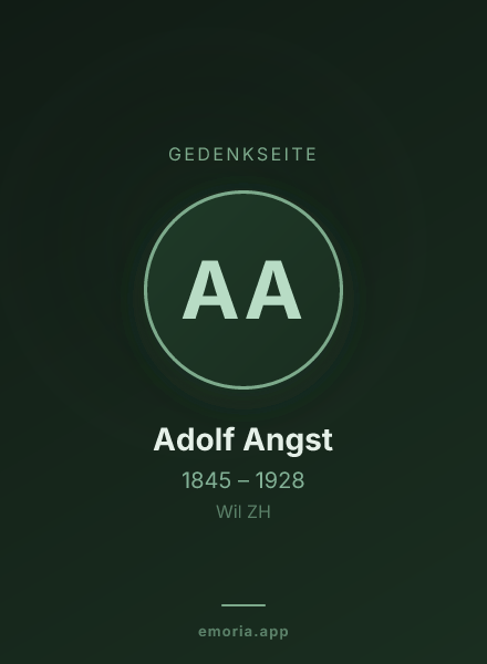 Gedenkportrait von Adolf Angst