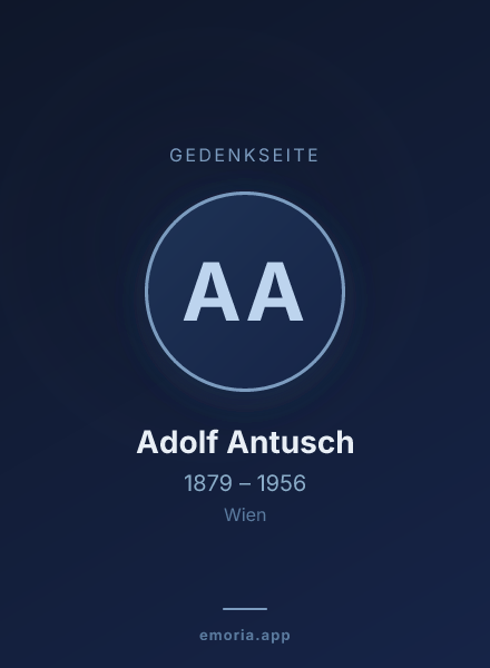 Gedenkportrait von Adolf Antusch