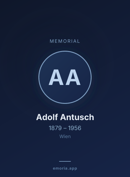 Memorial portrait of Adolf Antusch