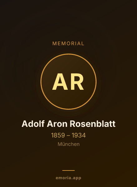 Memorial portrait of Adolf Aron Rosenblatt