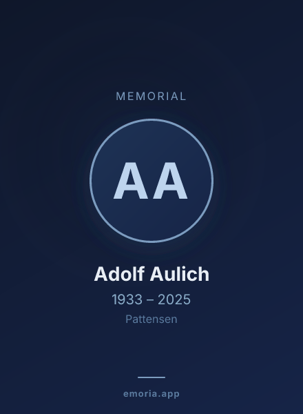 Memorial portrait of Adolf Aulich