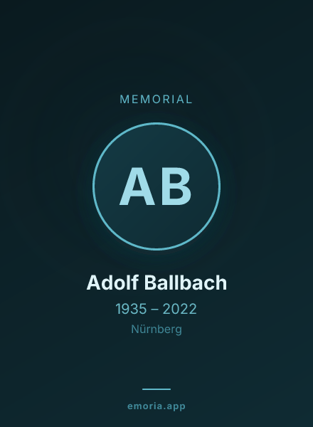 Memorial portrait of Adolf Ballbach