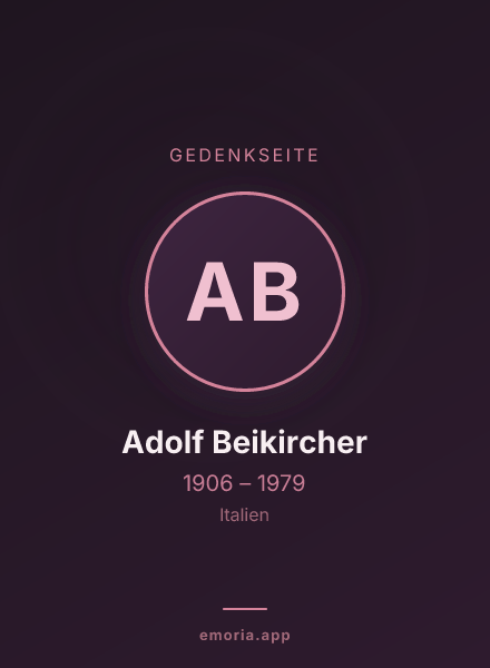 Gedenkportrait von Adolf Beikircher