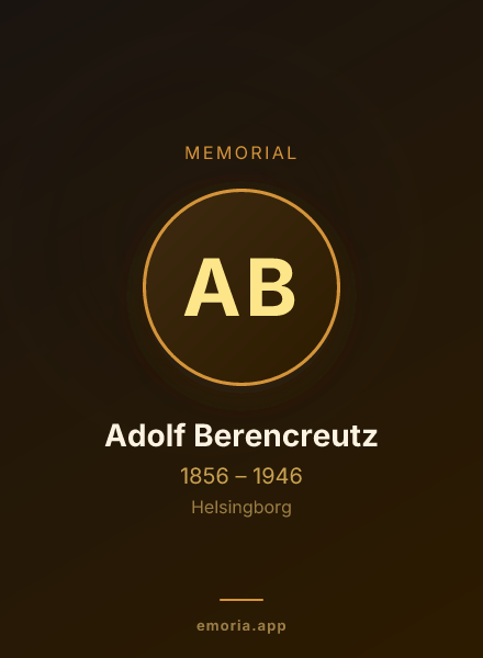 Memorial portrait of Adolf Berencreutz