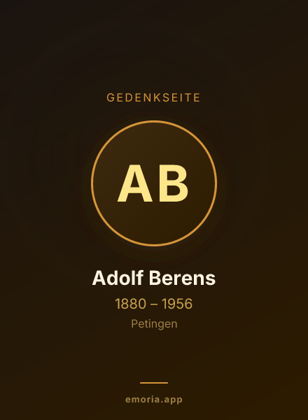 Gedenkportrait von Adolf Berens