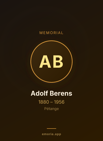 Memorial portrait of Adolf Berens