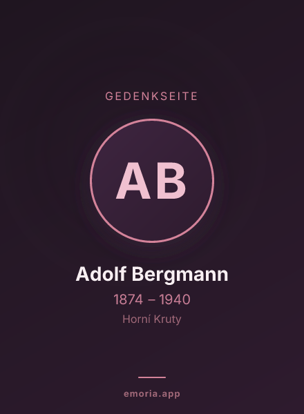 Gedenkportrait von Adolf Bergmann