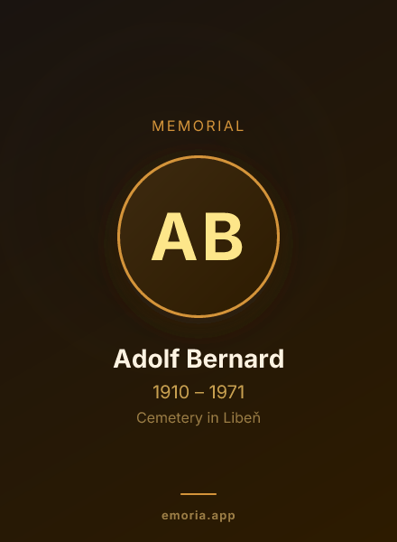 Memorial portrait of Adolf Bernard
