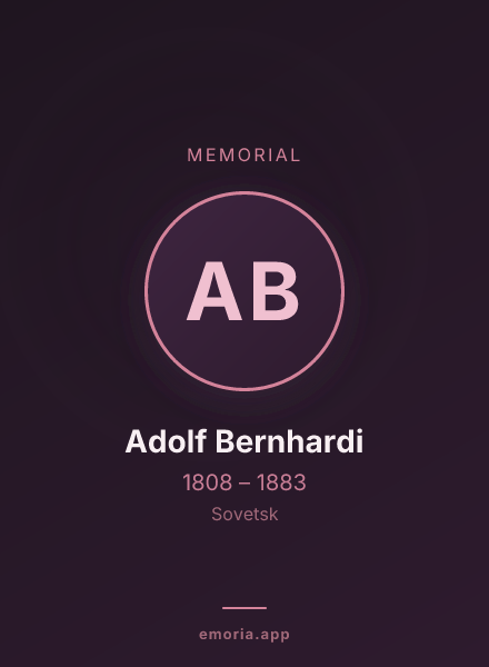 Memorial portrait of Adolf Bernhardi