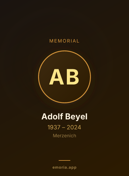Memorial portrait of Adolf Beyel