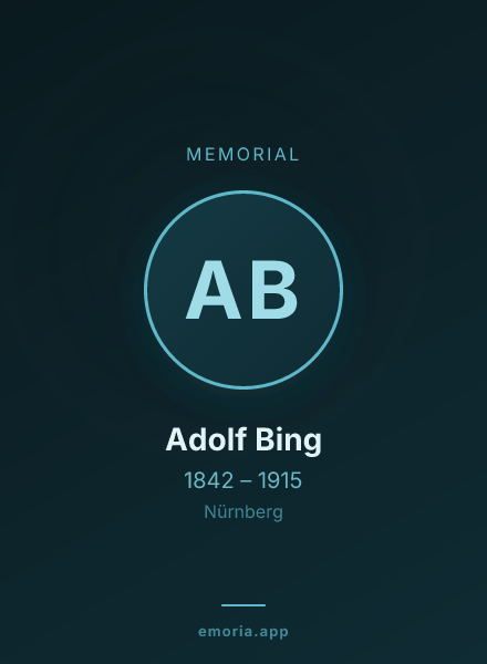 Memorial portrait of Adolf Bing