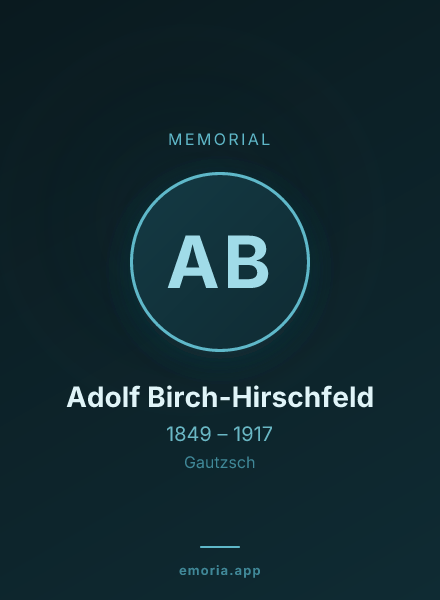 Memorial portrait of Adolf Birch-Hirschfeld