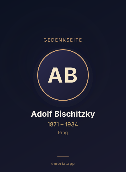 Gedenkportrait von Adolf Bischitzky
