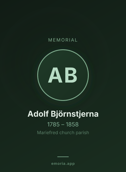 Memorial portrait of Adolf Björnstjerna