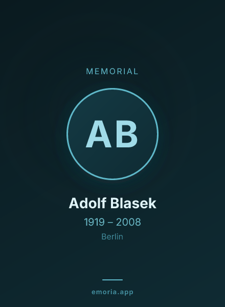 Memorial portrait of Adolf Blasek