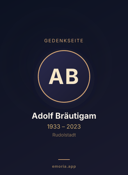 Gedenkportrait von Adolf Bräutigam