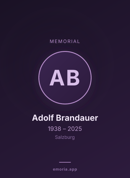 Memorial portrait of Adolf Brandauer