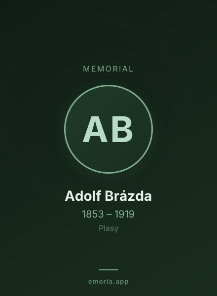 Memorial portrait of Adolf Brázda