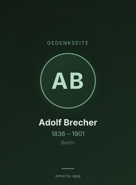 Gedenkportrait von Adolf Brecher