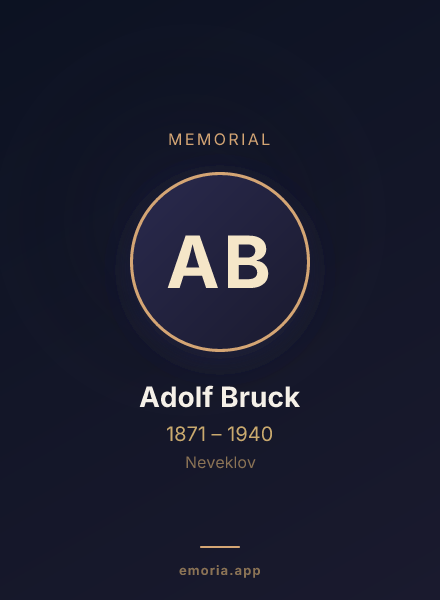 Memorial portrait of Adolf Bruck