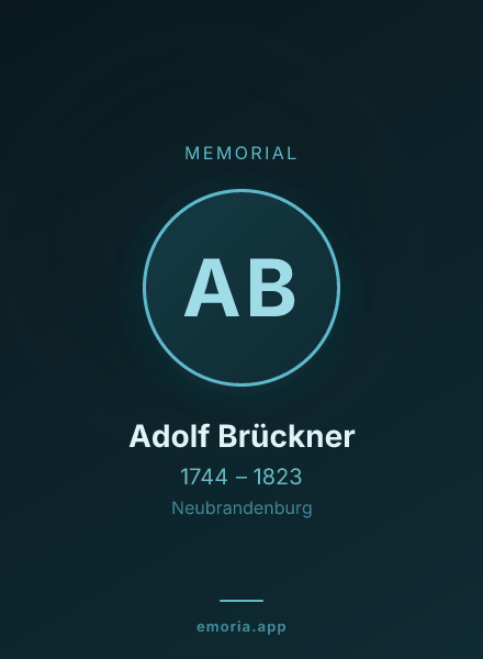 Memorial portrait of Adolf Brückner