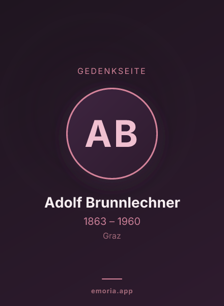 Gedenkportrait von Adolf Brunnlechner