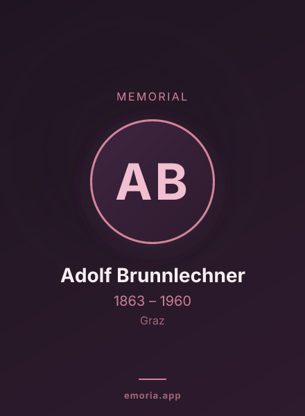 Memorial portrait of Adolf Brunnlechner