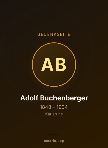 Gedenkportrait von Adolf Buchenberger