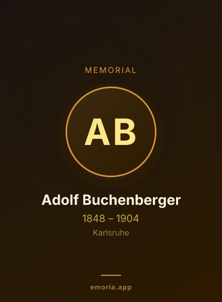 Memorial portrait of Adolf Buchenberger