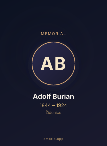 Memorial portrait of Adolf Burian