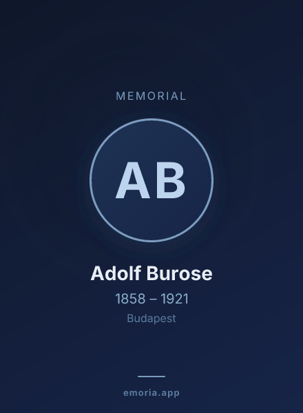 Memorial portrait of Adolf Burose