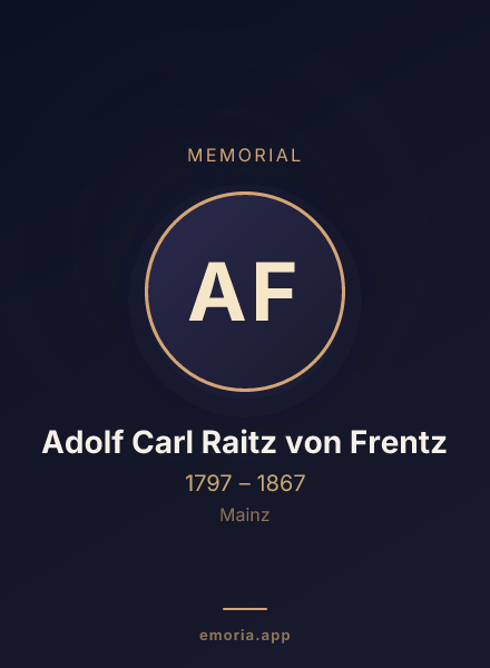 Memorial portrait of Adolf Carl Raitz von Frentz