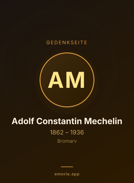Gedenkportrait von Adolf Constantin Mechelin