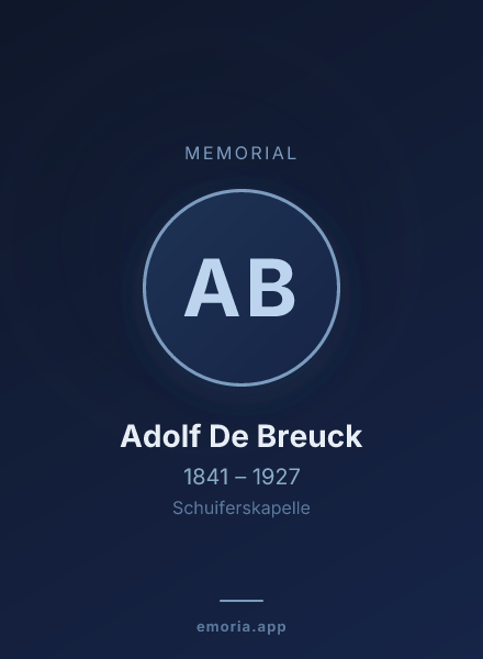 Memorial portrait of Adolf De Breuck
