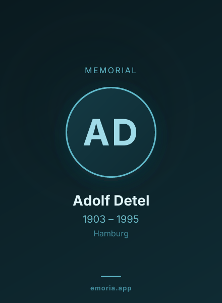 Memorial portrait of Adolf Detel