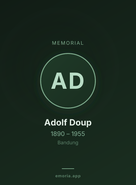 Memorial portrait of Adolf Doup