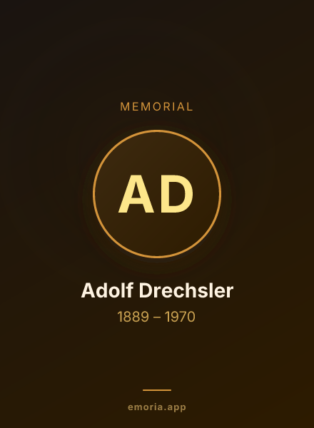 Memorial portrait of Adolf Drechsler