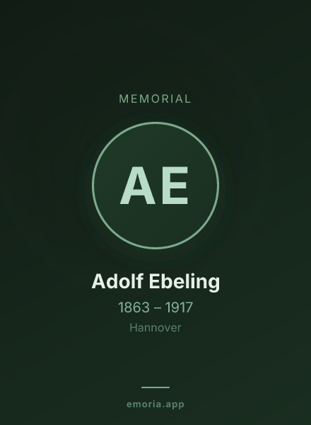 Memorial portrait of Adolf Ebeling