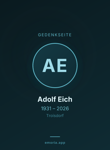 Gedenkportrait von Adolf Eich